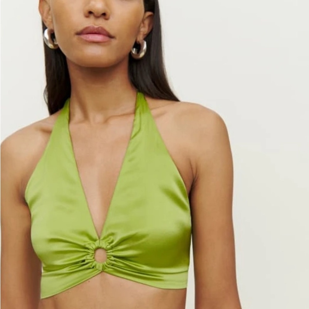 2 Reformation Nero Silk Tops